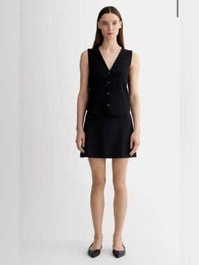 New Everlane THE DREAM MINI SKIRT in Black Size XXL